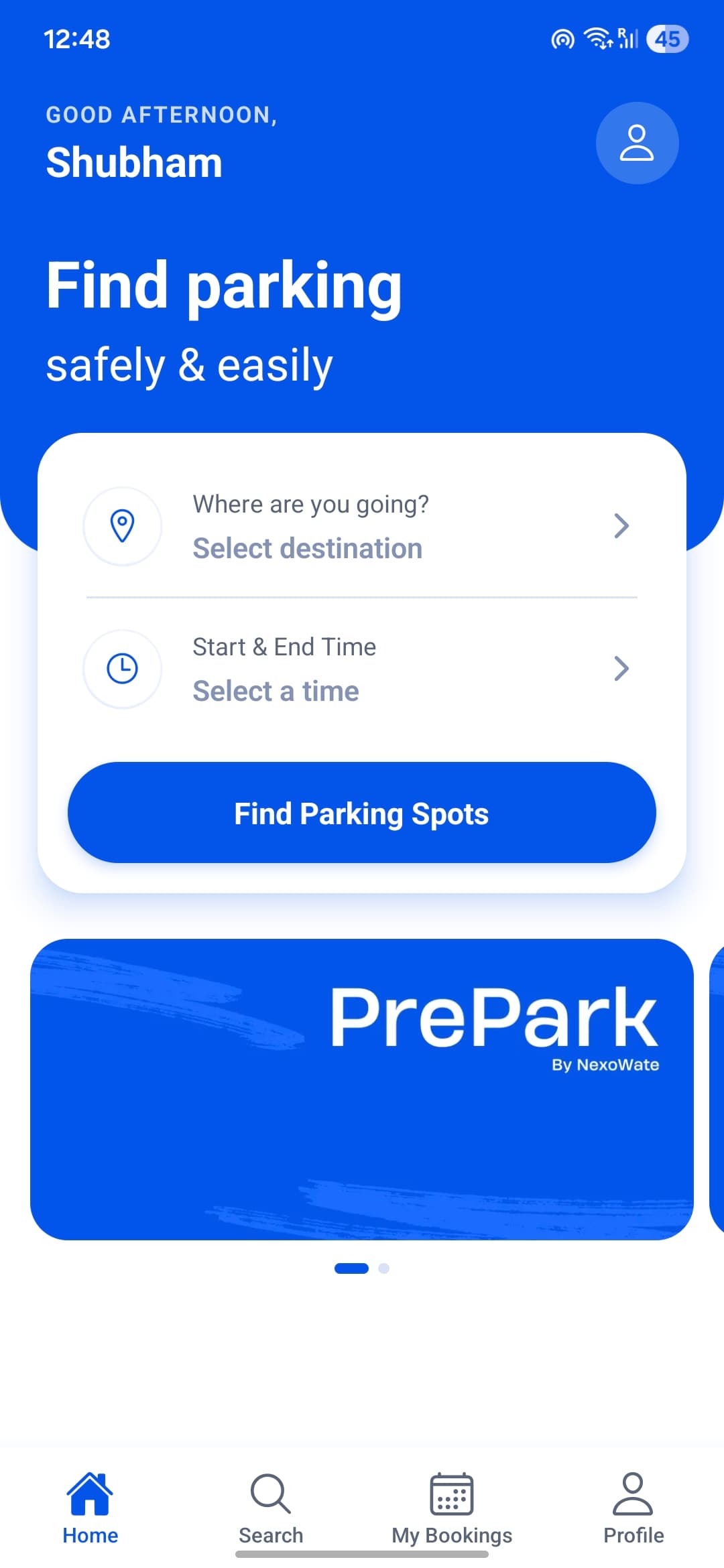 PrePark Mobile App